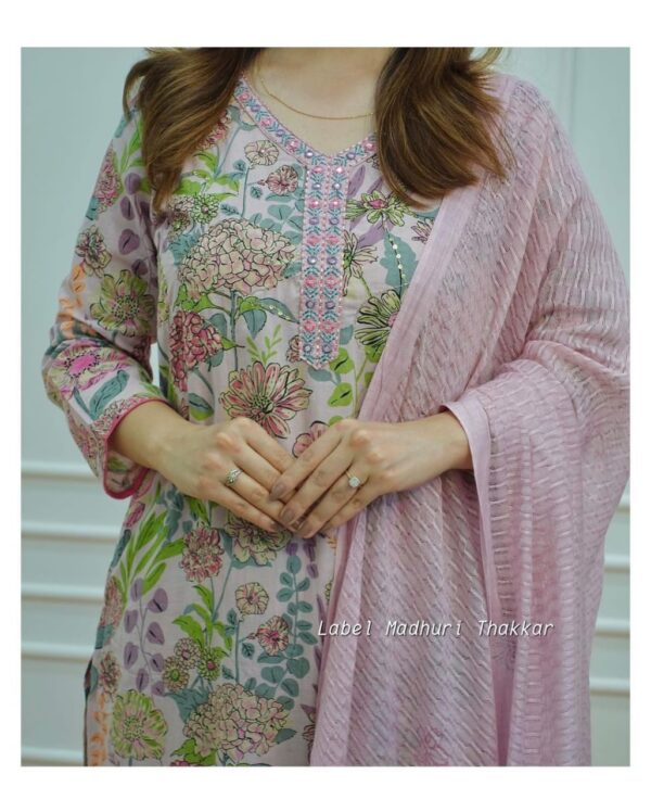 ROYALNEXT Jaipuri New straight kurta set with new style in saganeri block print