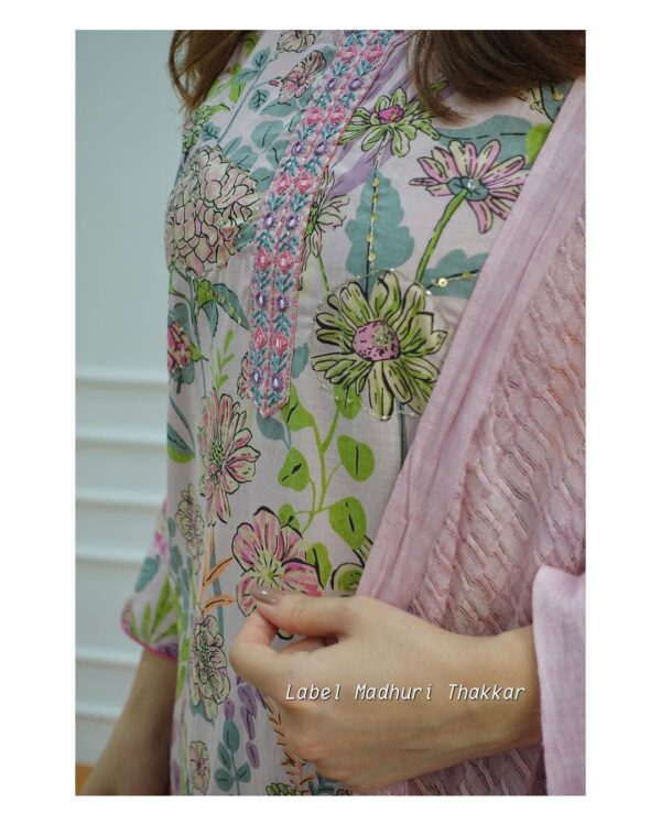 ROYALNEXT Jaipuri New straight kurta set with new style in saganeri block print